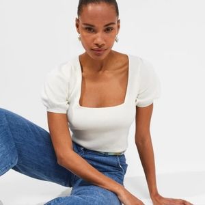 NWT French Connection Jaida Square Neck Top size S
